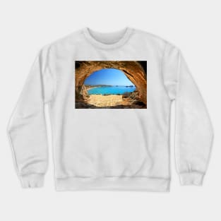 A cave in Xerokambos - Crete island Crewneck Sweatshirt